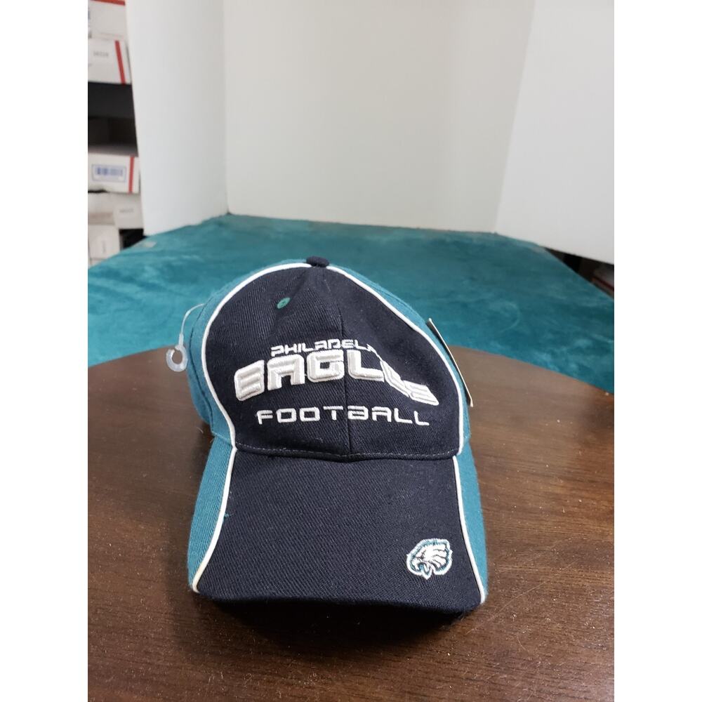 Philadelphia Eagles Hat Cap One Size Mens Black Logo Wool Acrylic Blend NFL NWT